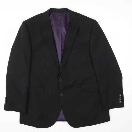 T&W Mens Black   Jacket Blazer Size 44
