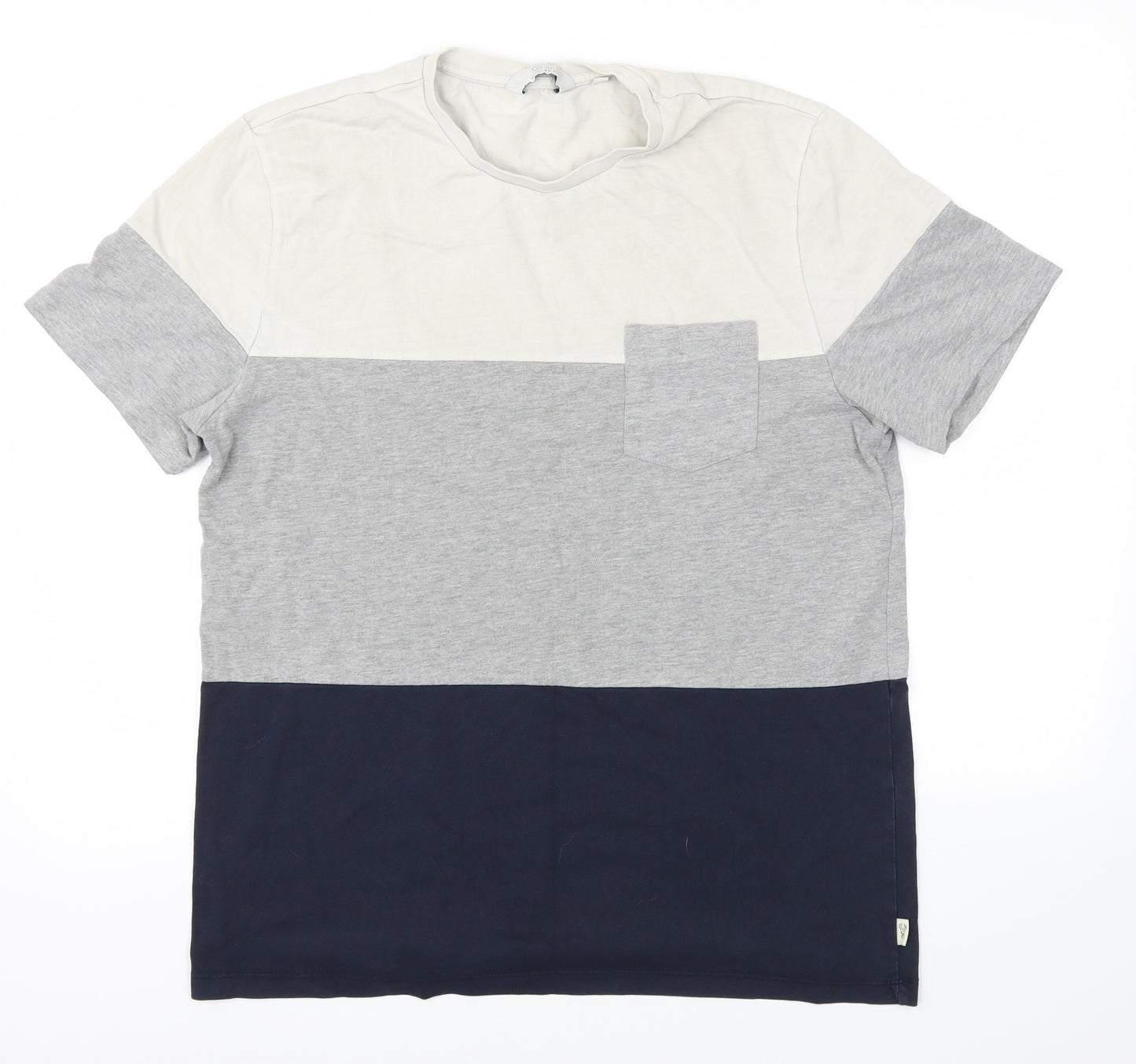 Next  Mens Blue Striped   T-Shirt Size L