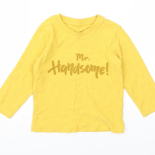 Matalan Boys Yellow   Basic T-Shirt Size 18-24 Months