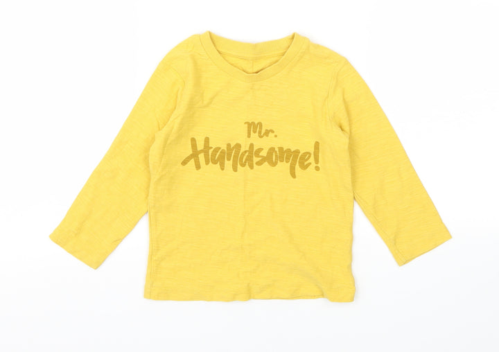 Matalan Boys Yellow   Basic T-Shirt Size 18-24 Months
