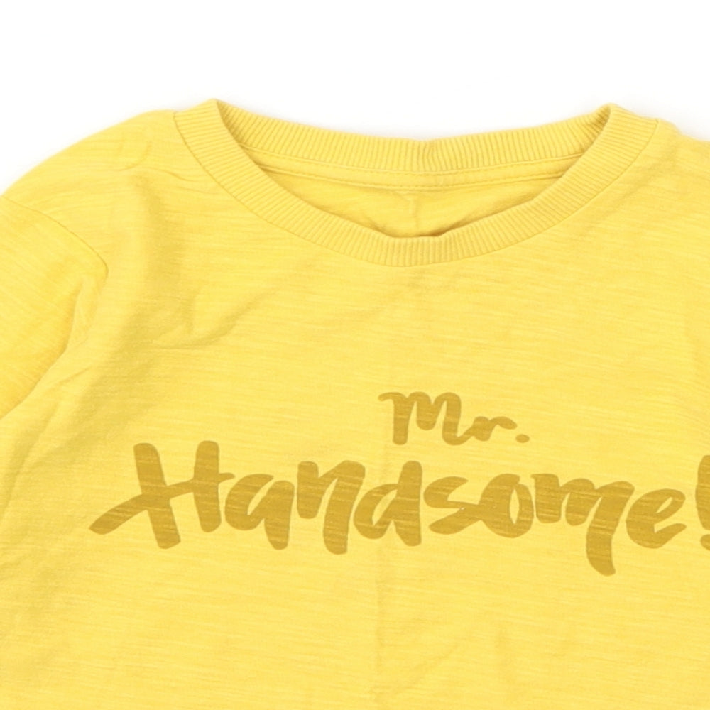 Matalan Boys Yellow   Basic T-Shirt Size 18-24 Months