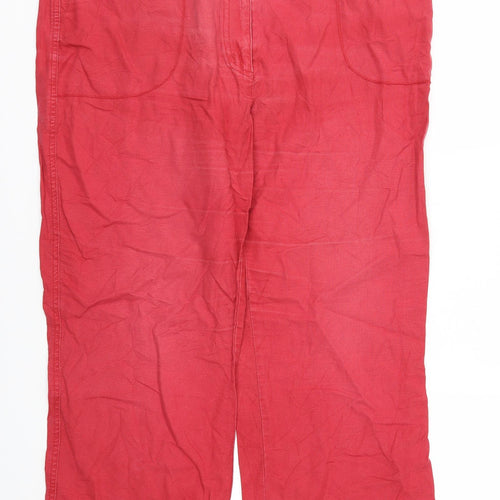 Cappuccini Womens Red   Trousers  Size 16 L25 in