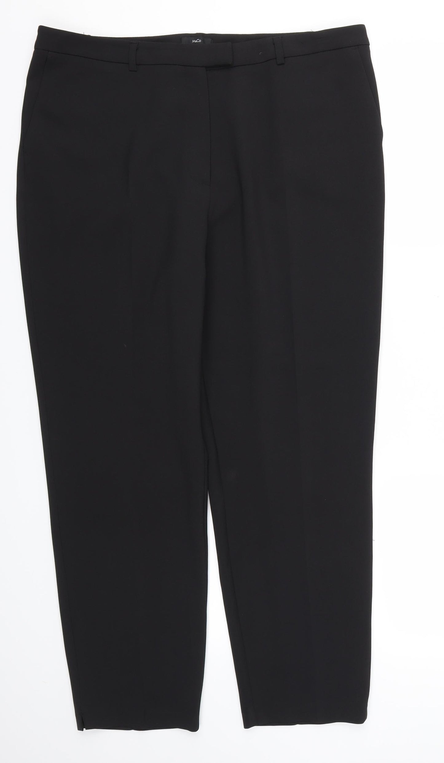 M&Co Womens Black   Trousers  Size 16 L27 in