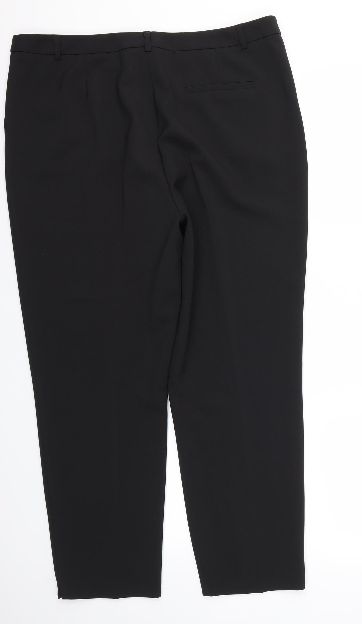 M&Co Womens Black   Trousers  Size 16 L27 in