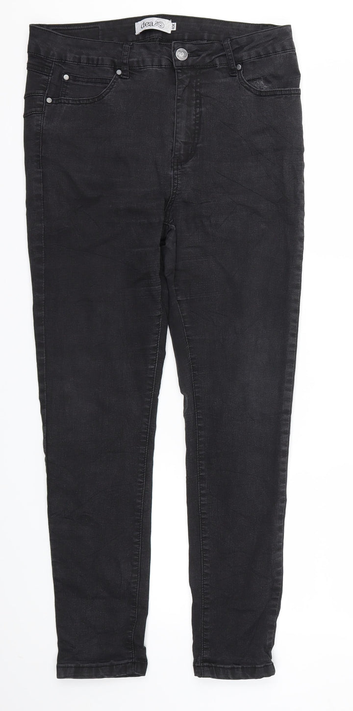 DEA Womens Black   Skinny Jeans Size 12 L29 in