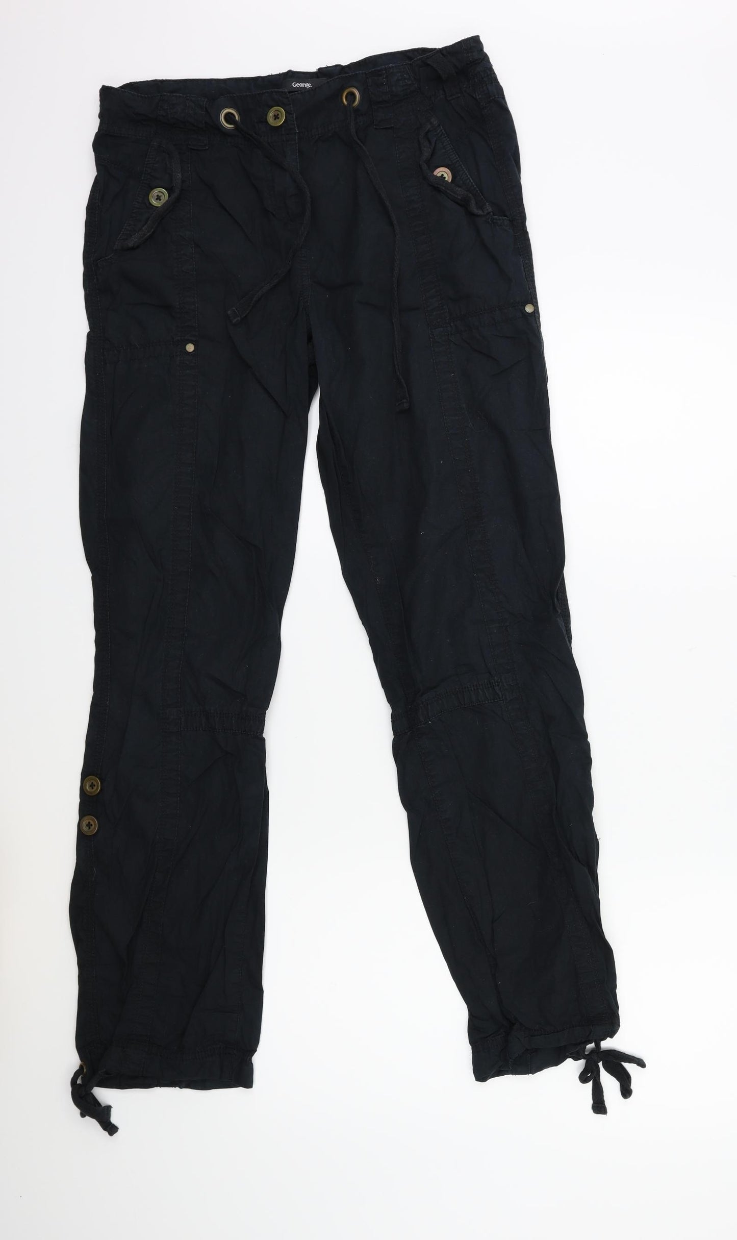 George Womens Black   Trousers  Size 10 L30 in