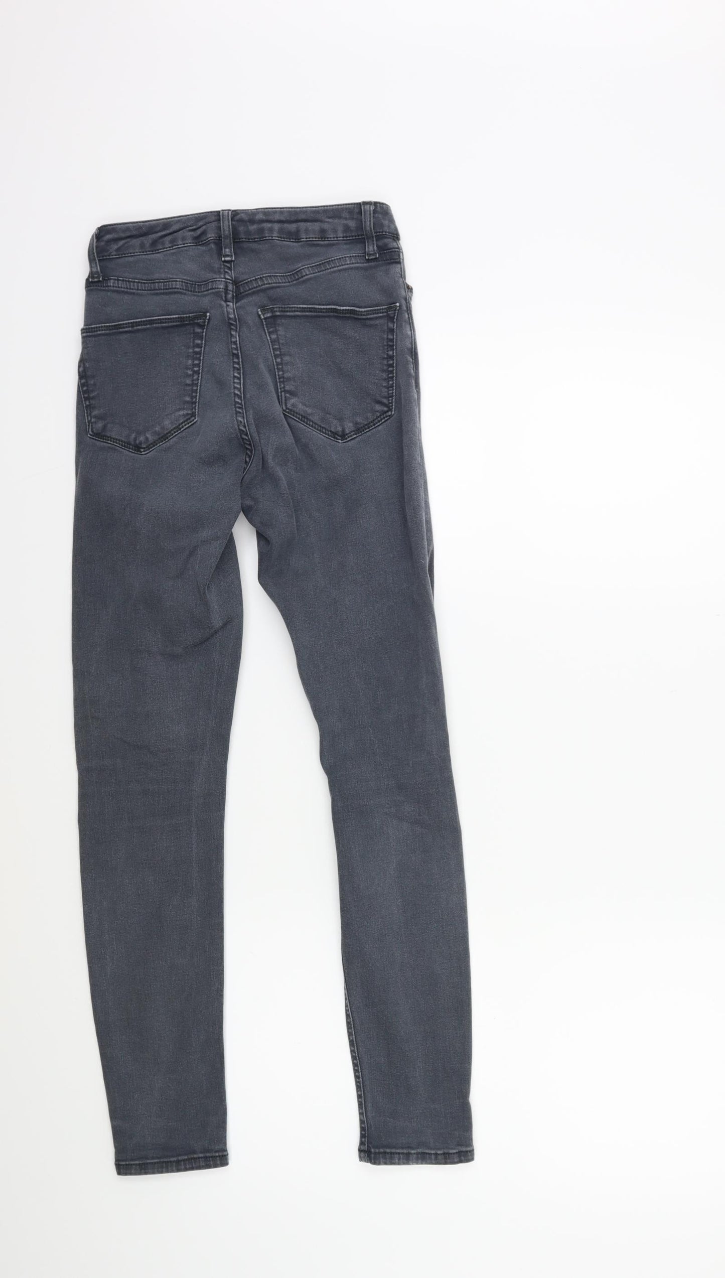 Topshop Womens Grey  Denim Skinny Jeans Size 25 in L30 in