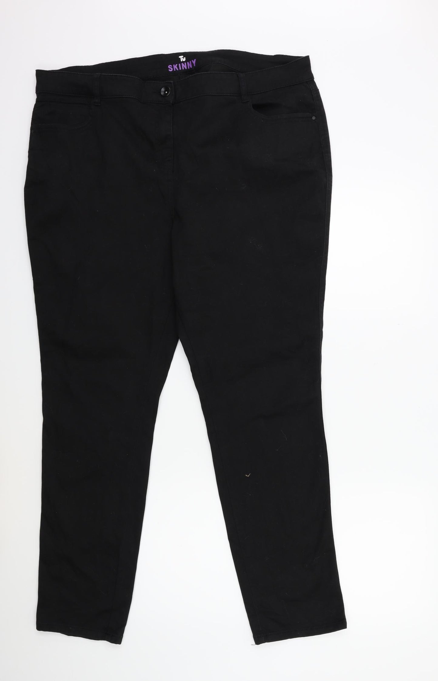 TU Womens Black  Denim Skinny Jeans Size 22 L30 in