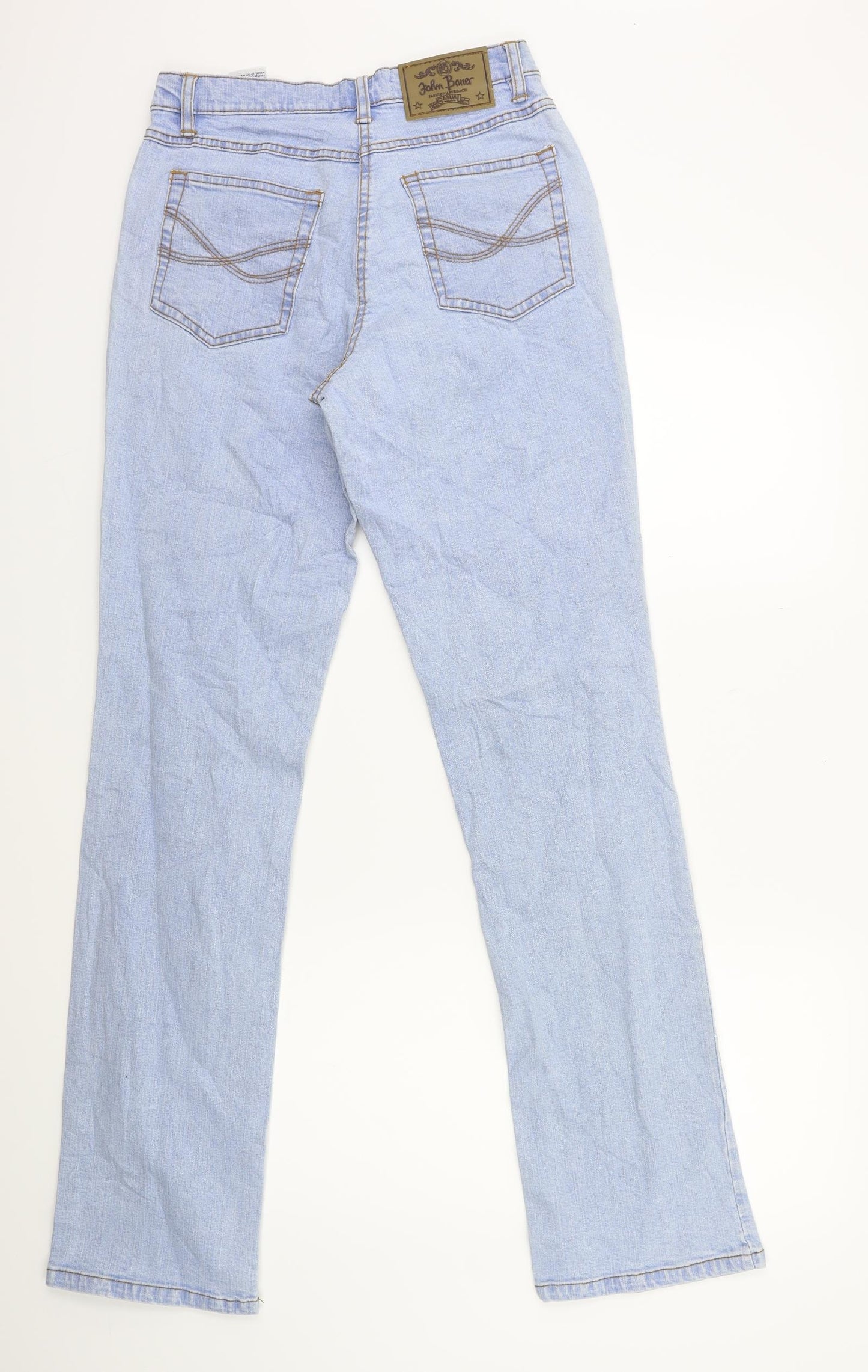 John Baner Womens Blue  Denim Straight Jeans Size 10 L32 in