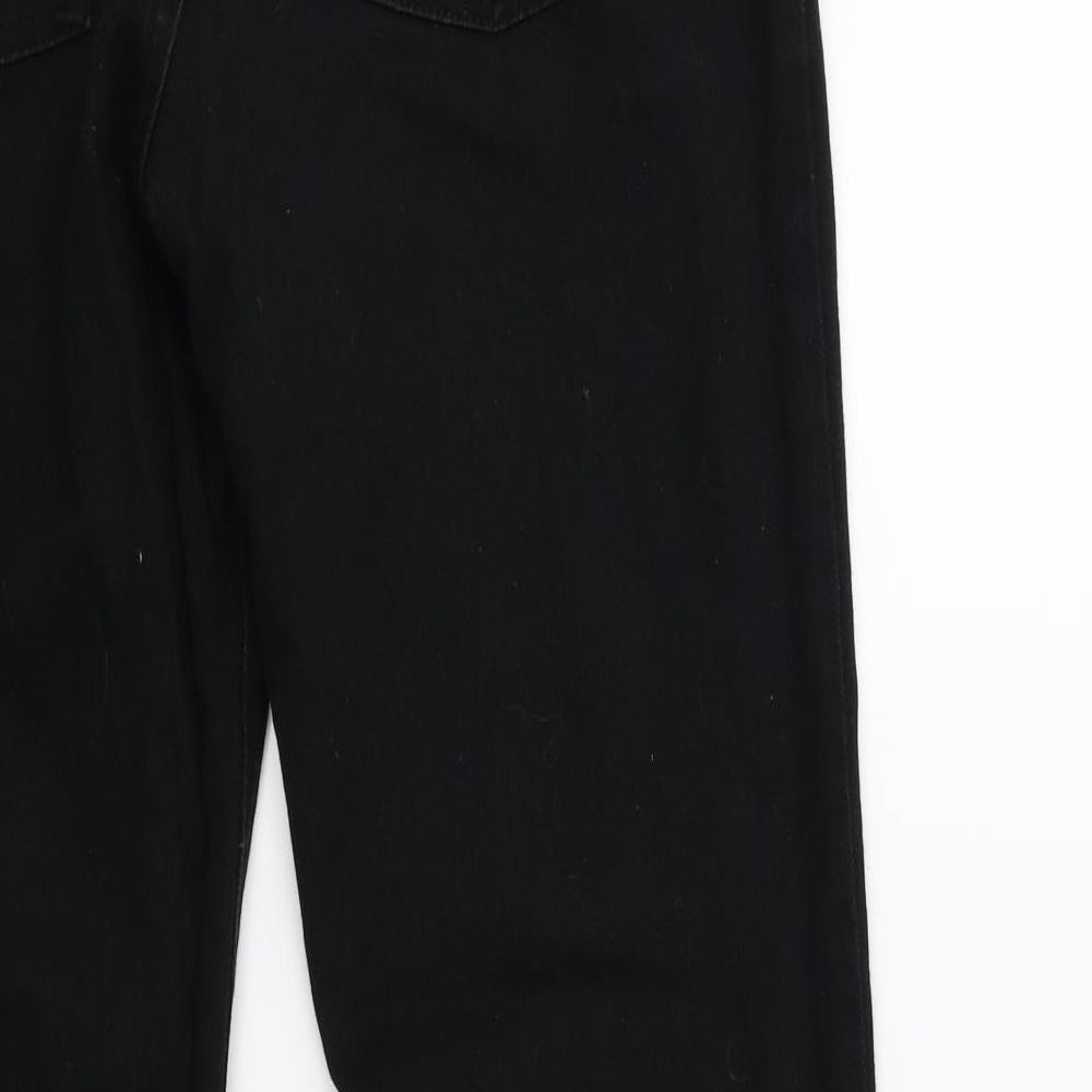 NEXT Womens Black  Denim Straight Jeans Size 12 L30 in