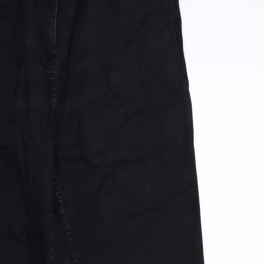 TU Womens Black  Denim Flared Jeans Size 16 L30 in