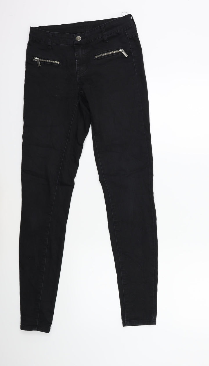 villa Womens Black Denim Skinny Jeans Size S L32 in