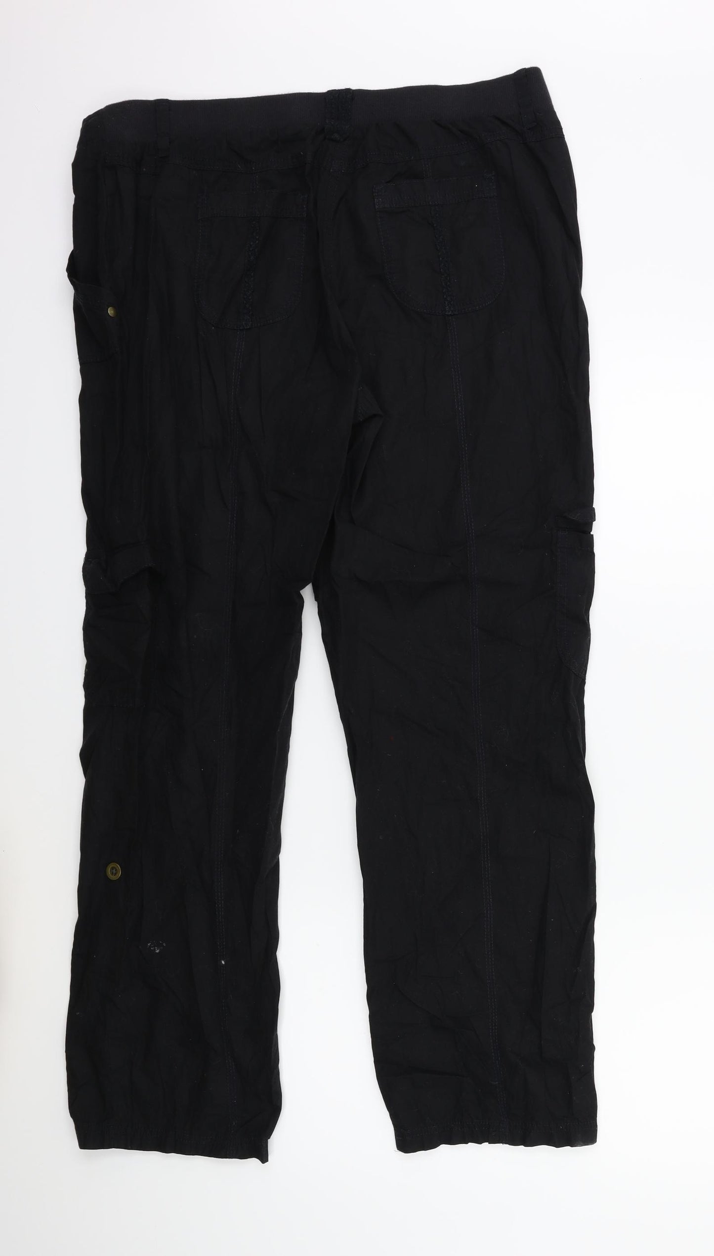 George Womens Black   Cargo Trousers Size 16 L29 in