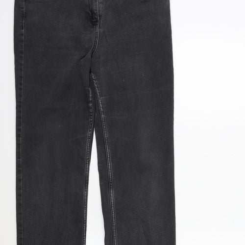 Per Una Womens Grey  Denim Straight Jeans Size 32 in L27 in