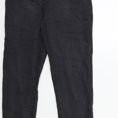 Preworn Womens Grey  Denim Skinny Jeans Size 14 L28 in