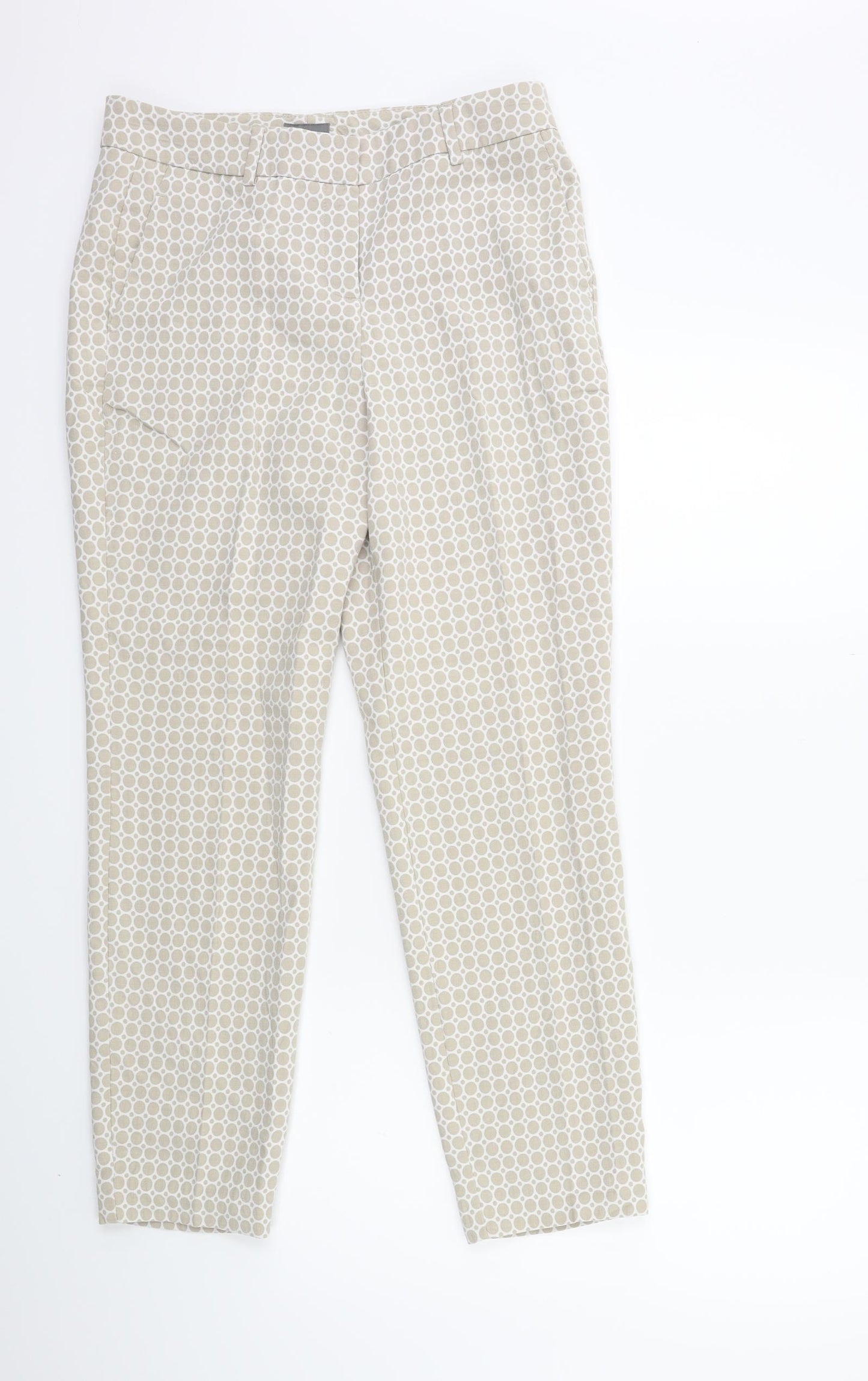 Phase Eight Womens Beige Polka Dot  Trousers  Size 12 L26 in