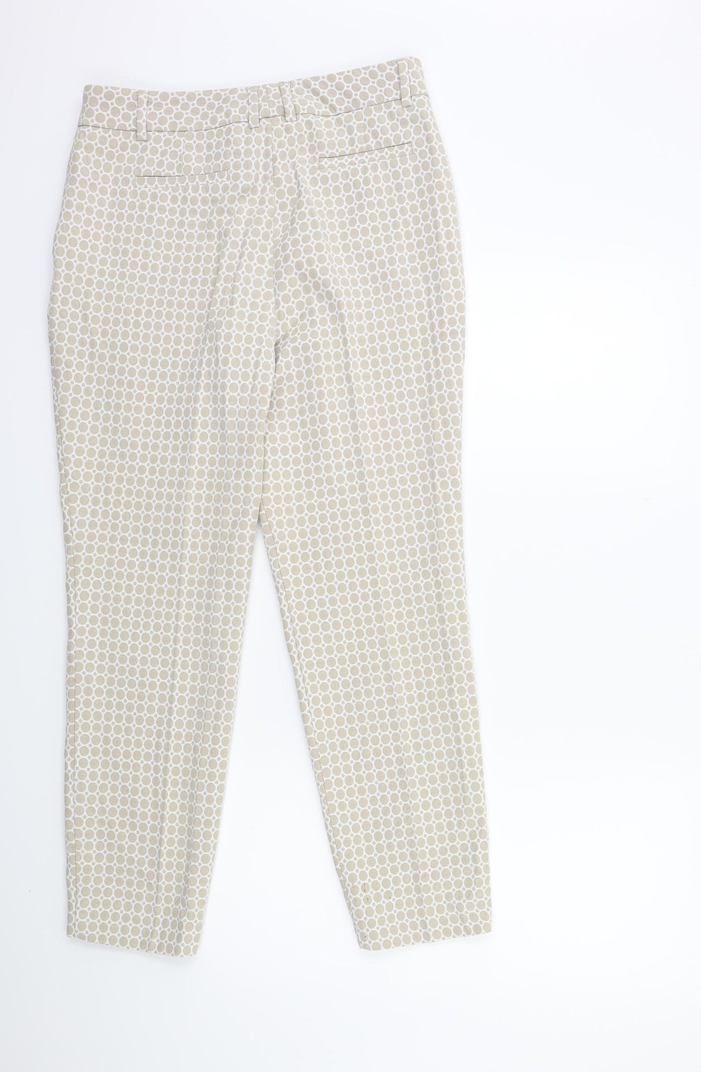 Phase Eight Womens Beige Polka Dot  Trousers  Size 12 L26 in