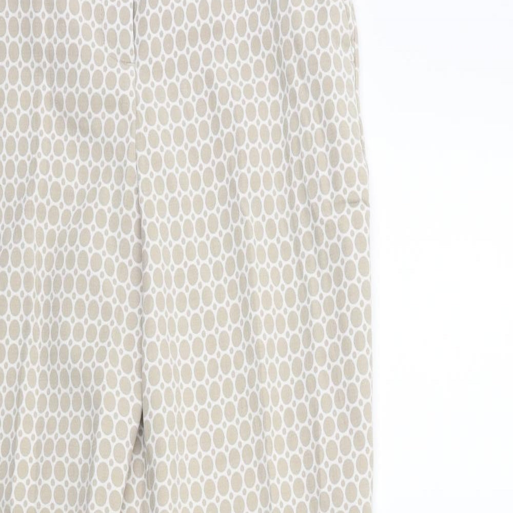 Phase Eight Womens Beige Polka Dot  Trousers  Size 12 L26 in