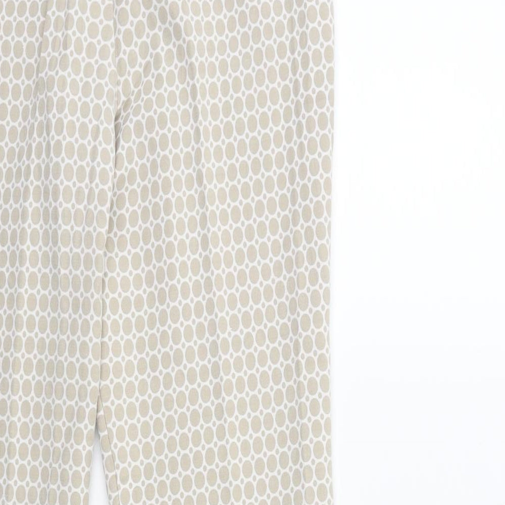 Phase Eight Womens Beige Polka Dot  Trousers  Size 12 L26 in