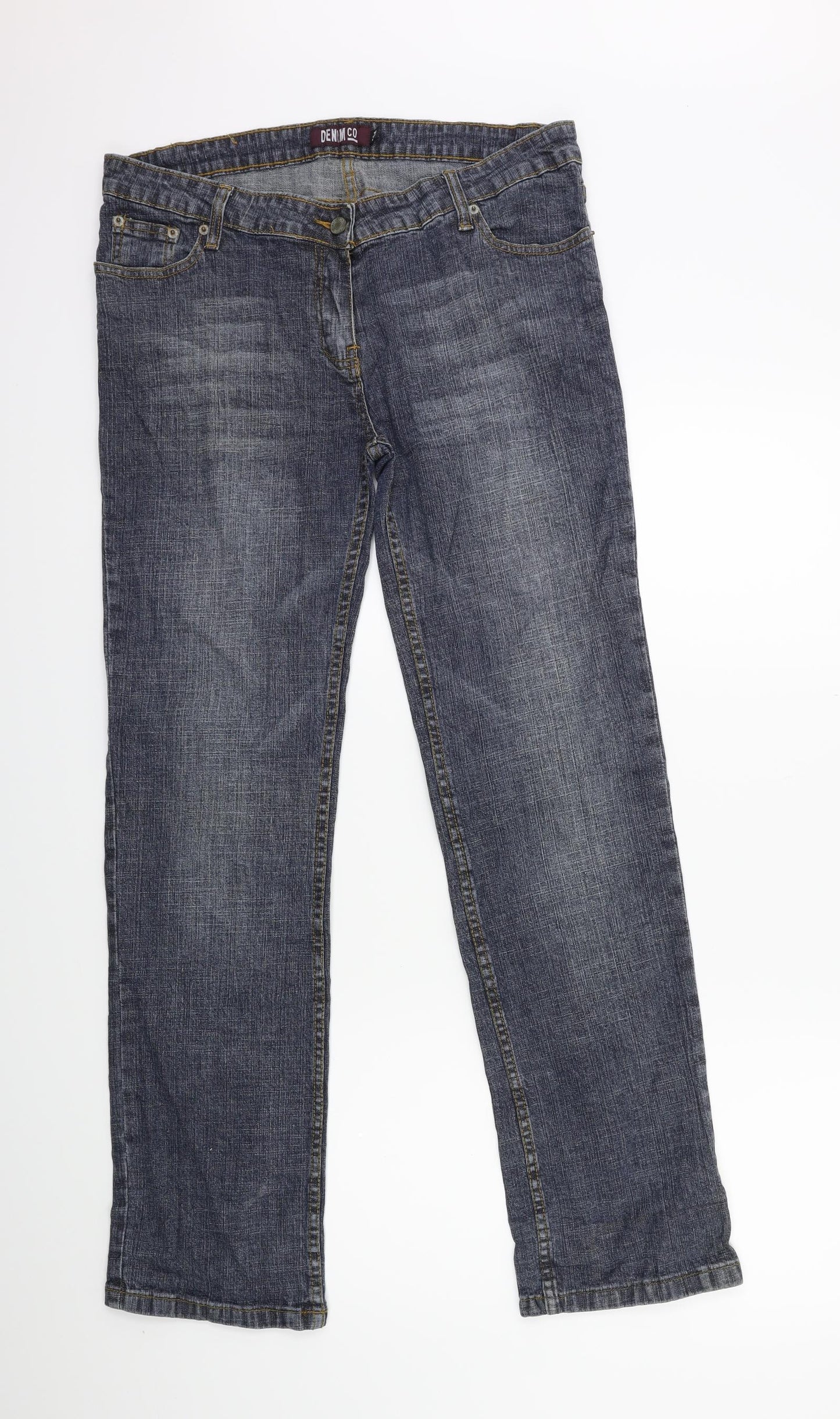 Denim & Co. Womens Black  Denim Tapered Jeans Size 14 L31 in