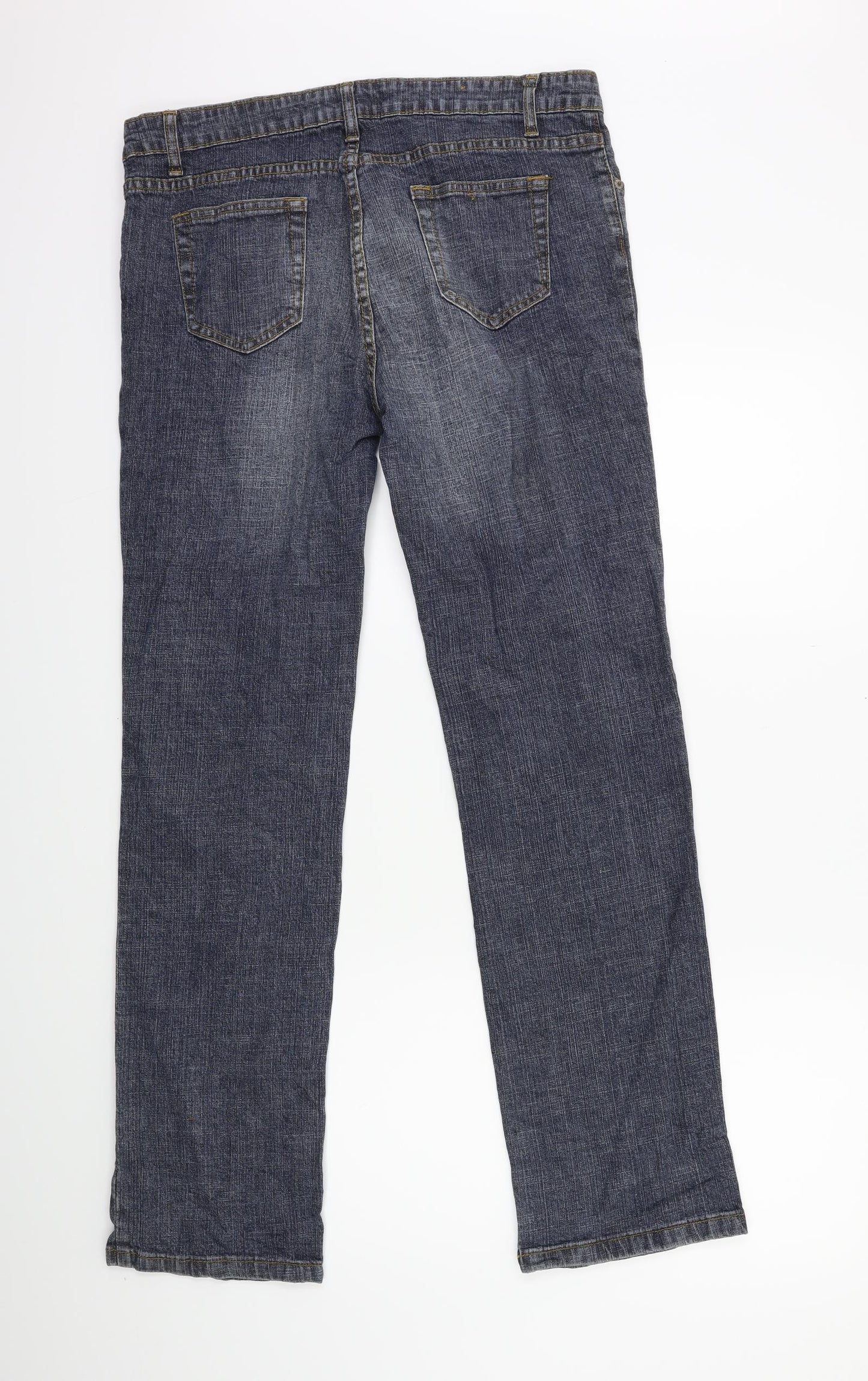 Denim & Co. Womens Black  Denim Tapered Jeans Size 14 L31 in