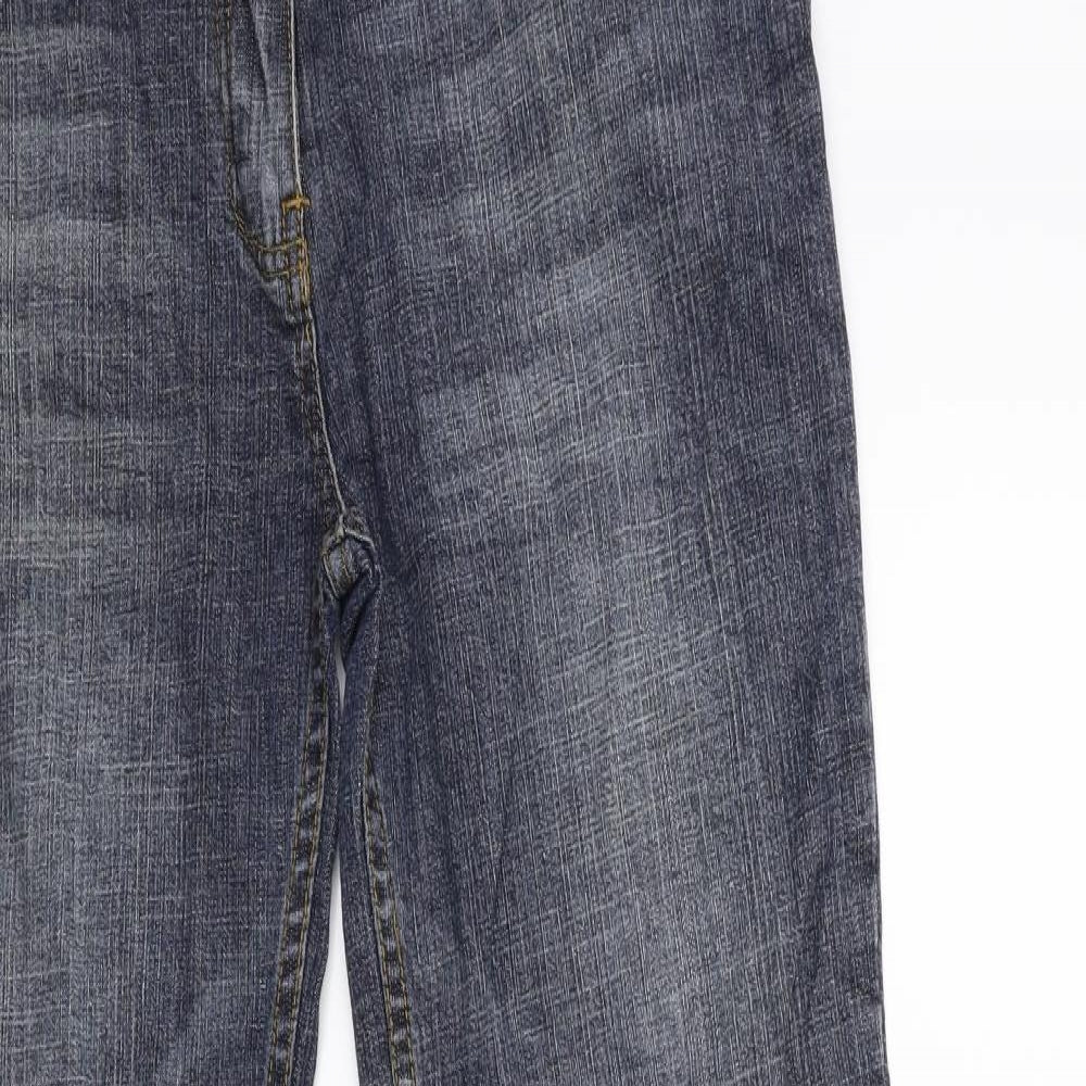 Denim & Co. Womens Black  Denim Tapered Jeans Size 14 L31 in