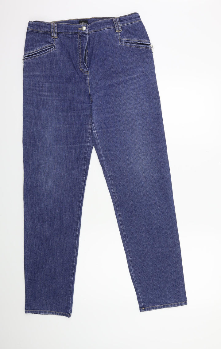 Your Sixth Sense Womens Blue Denim Skinny Jeans Size 14 L30 in