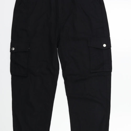 Primark Womens Black   Cargo Trousers Size 10 L28 in