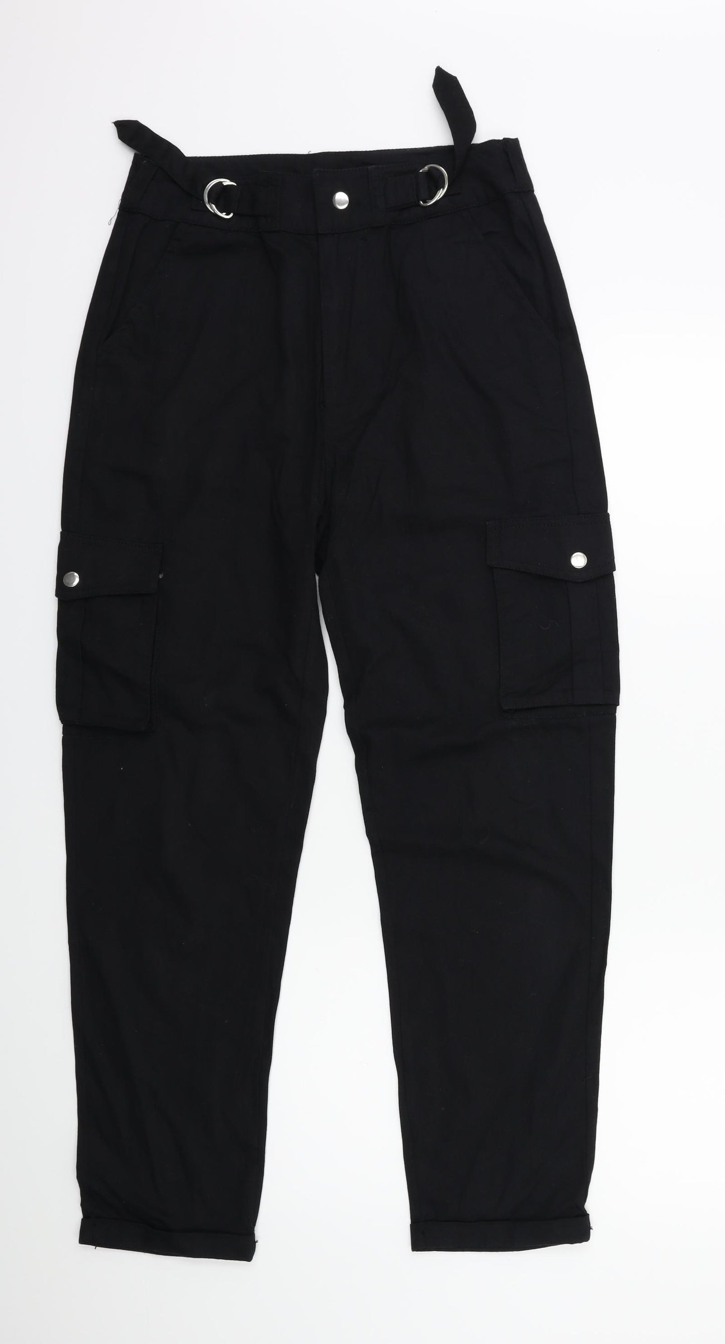 Primark Womens Black   Cargo Trousers Size 10 L28 in