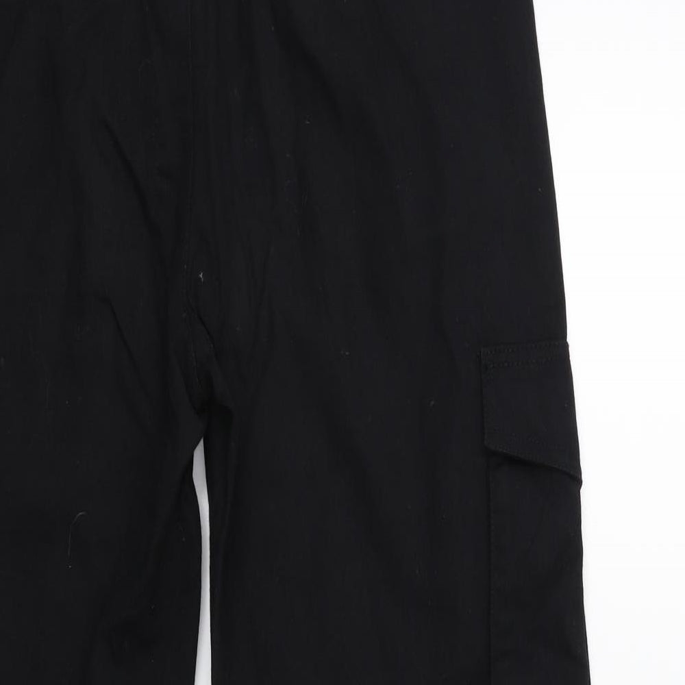Primark Womens Black   Cargo Trousers Size 10 L28 in