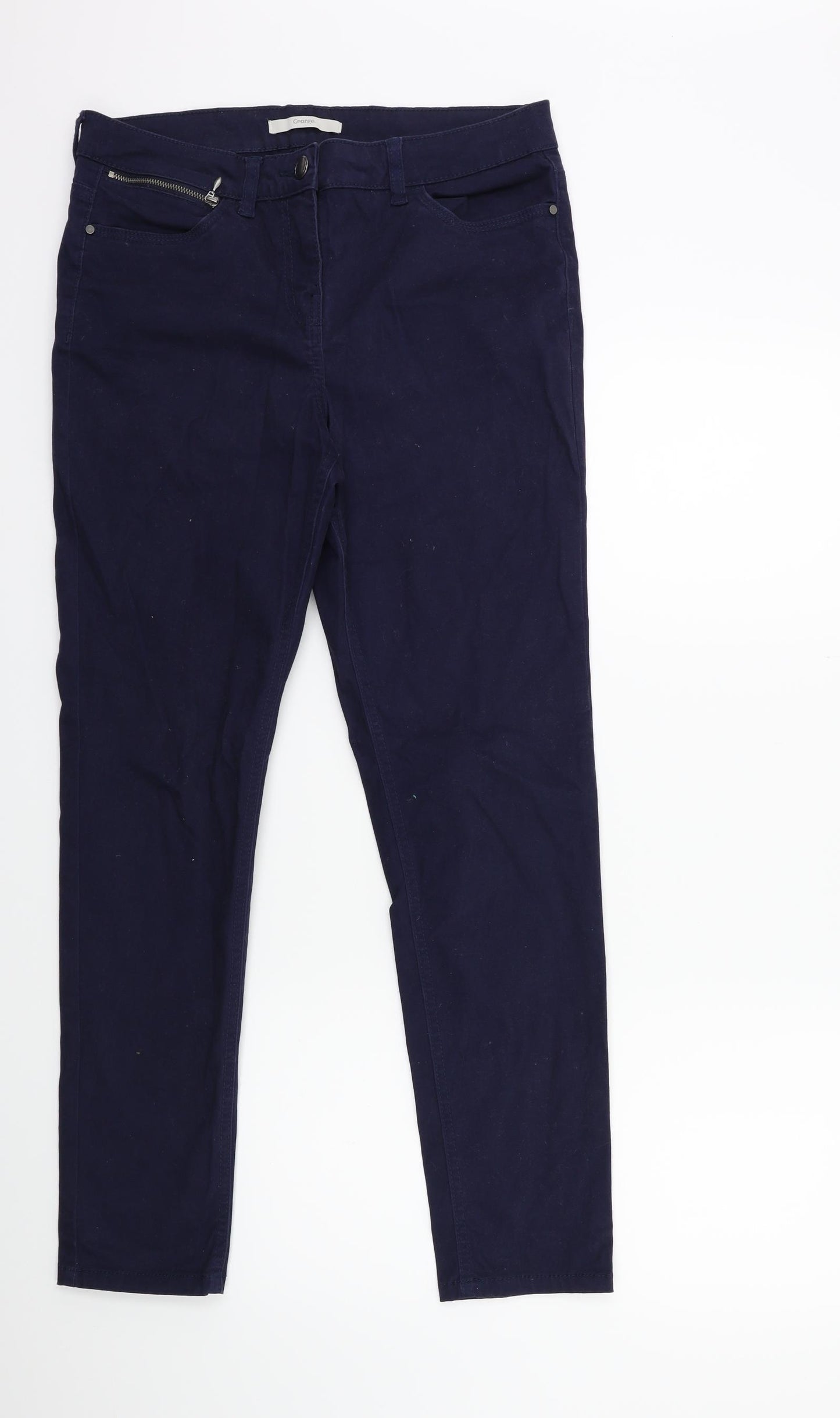 George Womens Blue   Trousers  Size 12 L28 in