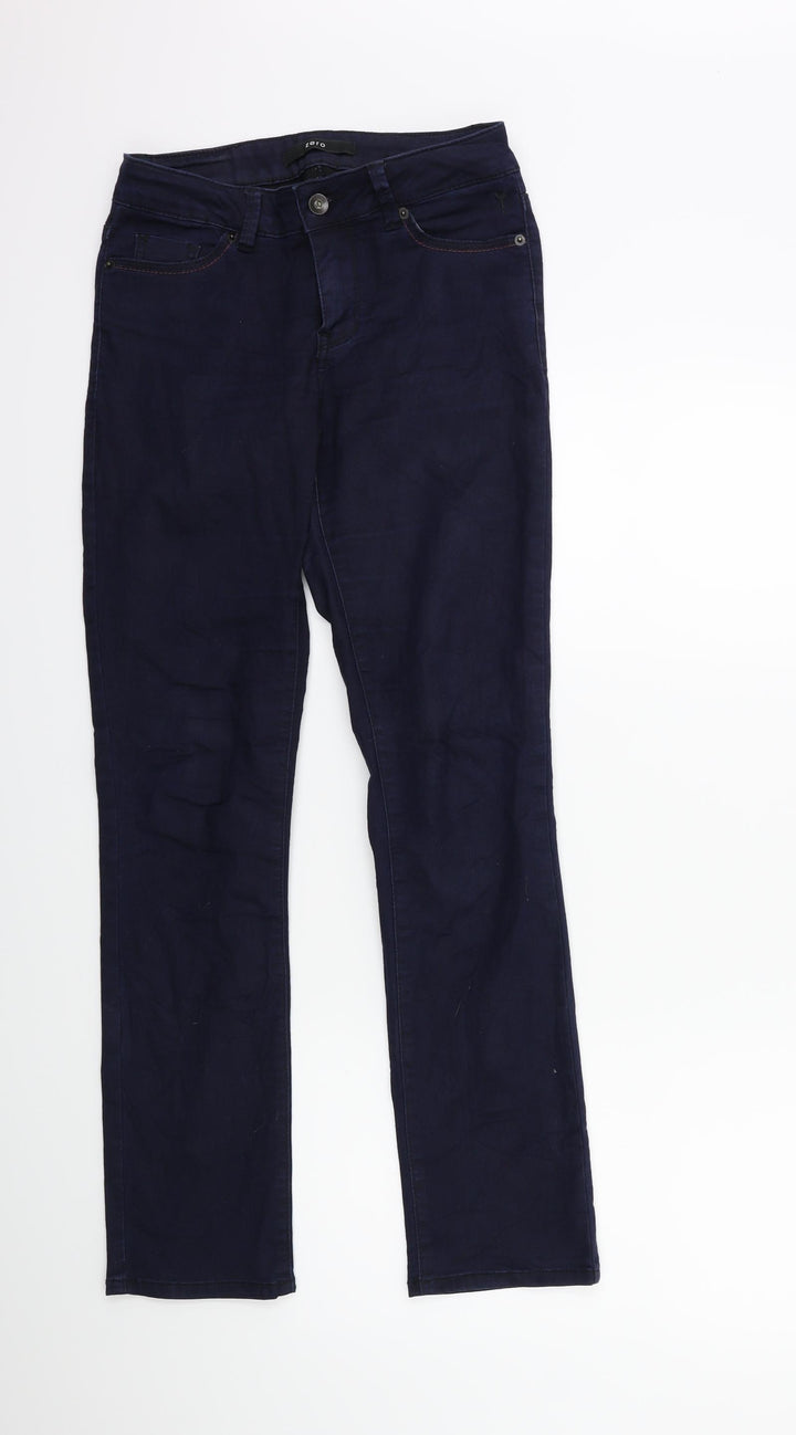Zero Womens Blue Denim Straight Jeans Size 6 L29 in