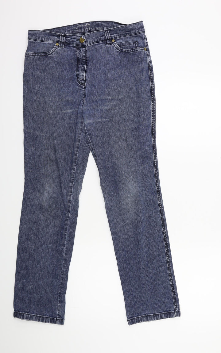 Michele Boyard Womens Blue Denim Straight Jeans Size 30 in L29 in