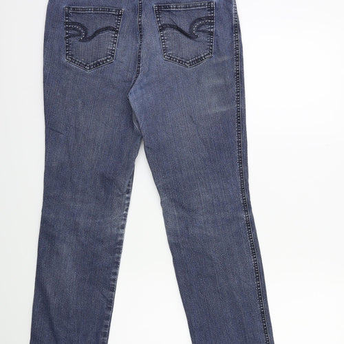 Michele Boyard Womens Blue  Denim Straight Jeans Size 30 in L29 in