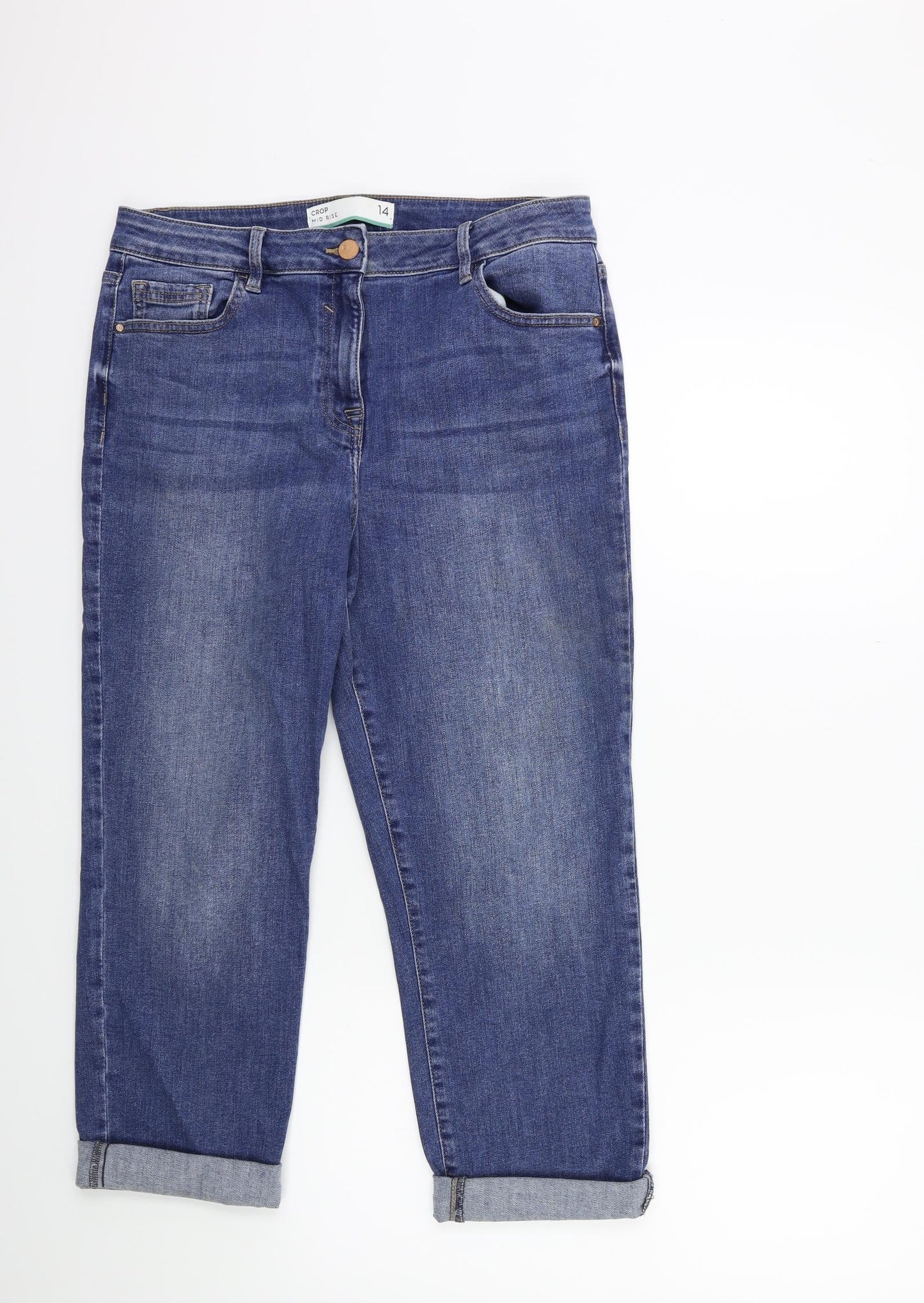 NEXT Womens Blue  Denim Cropped Jeans Size 14 L22 in