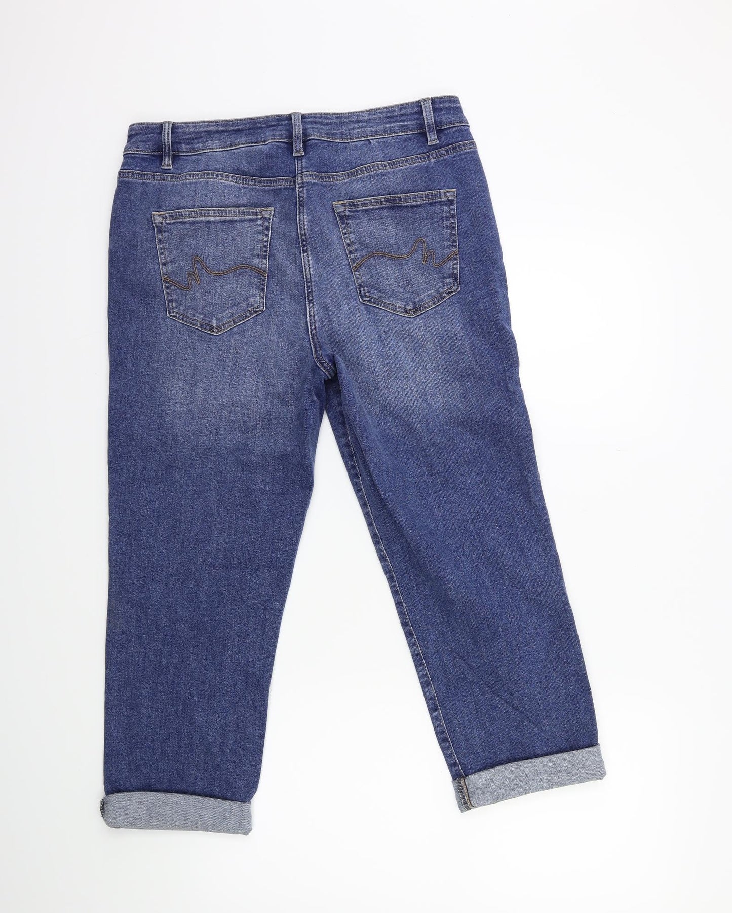 NEXT Womens Blue  Denim Cropped Jeans Size 14 L22 in