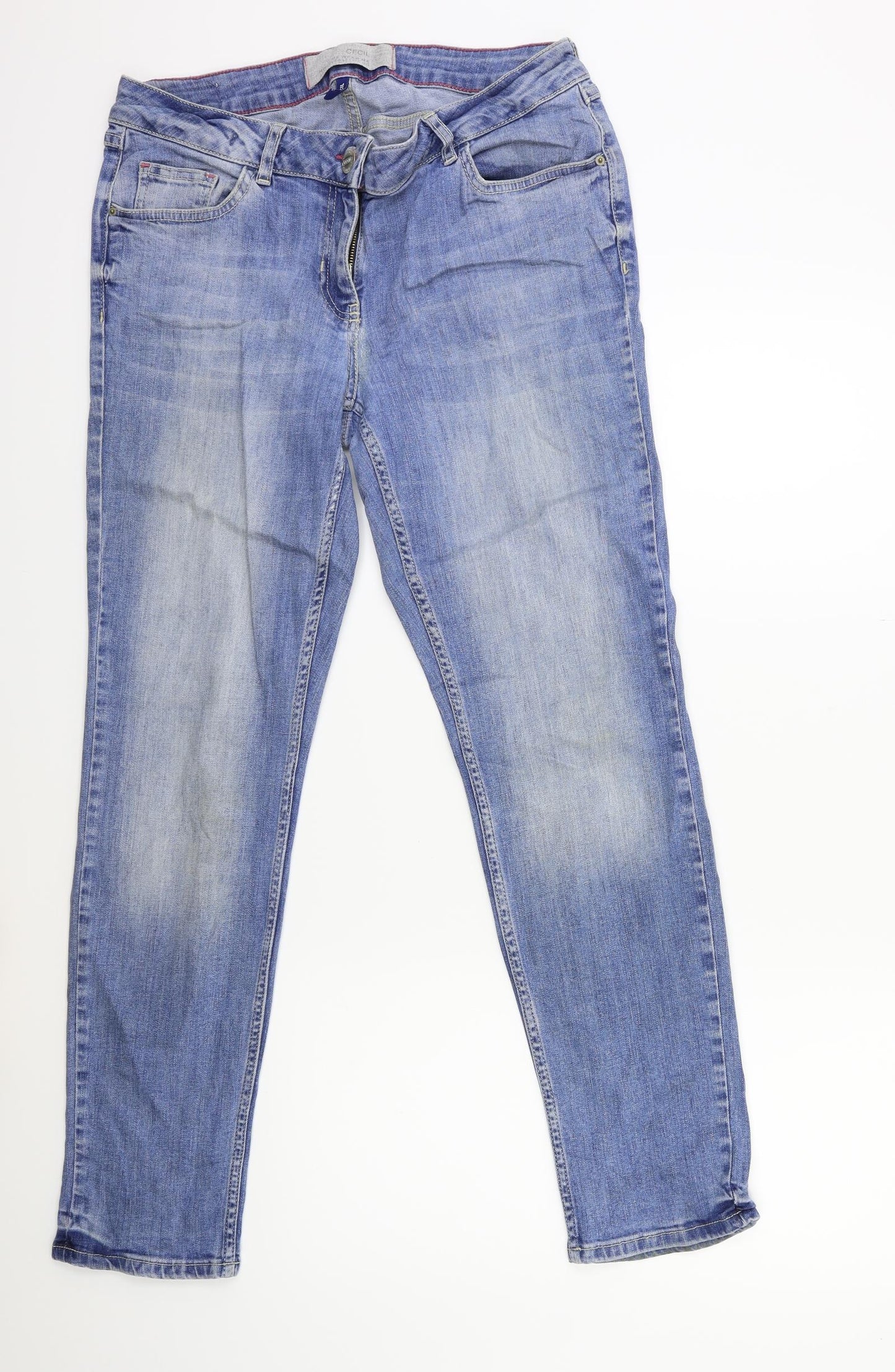 Cecil Womens Blue  Denim Straight Jeans Size 32 in L29 in