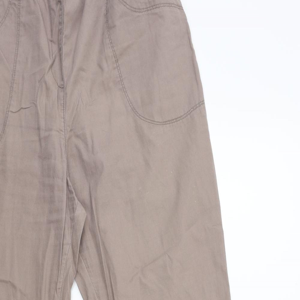 Marks and Spencer Womens Brown   Cargo Trousers Size 14 L30 in