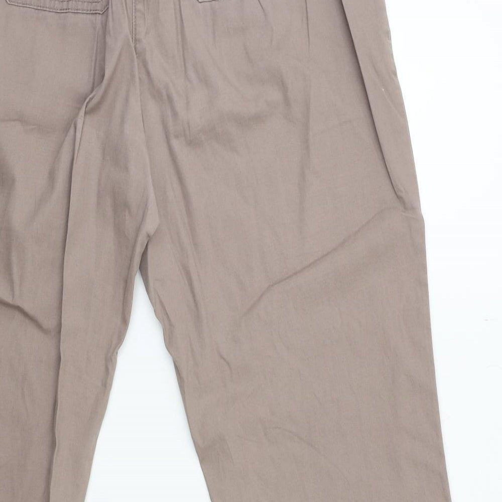 Marks and Spencer Womens Brown   Cargo Trousers Size 14 L30 in