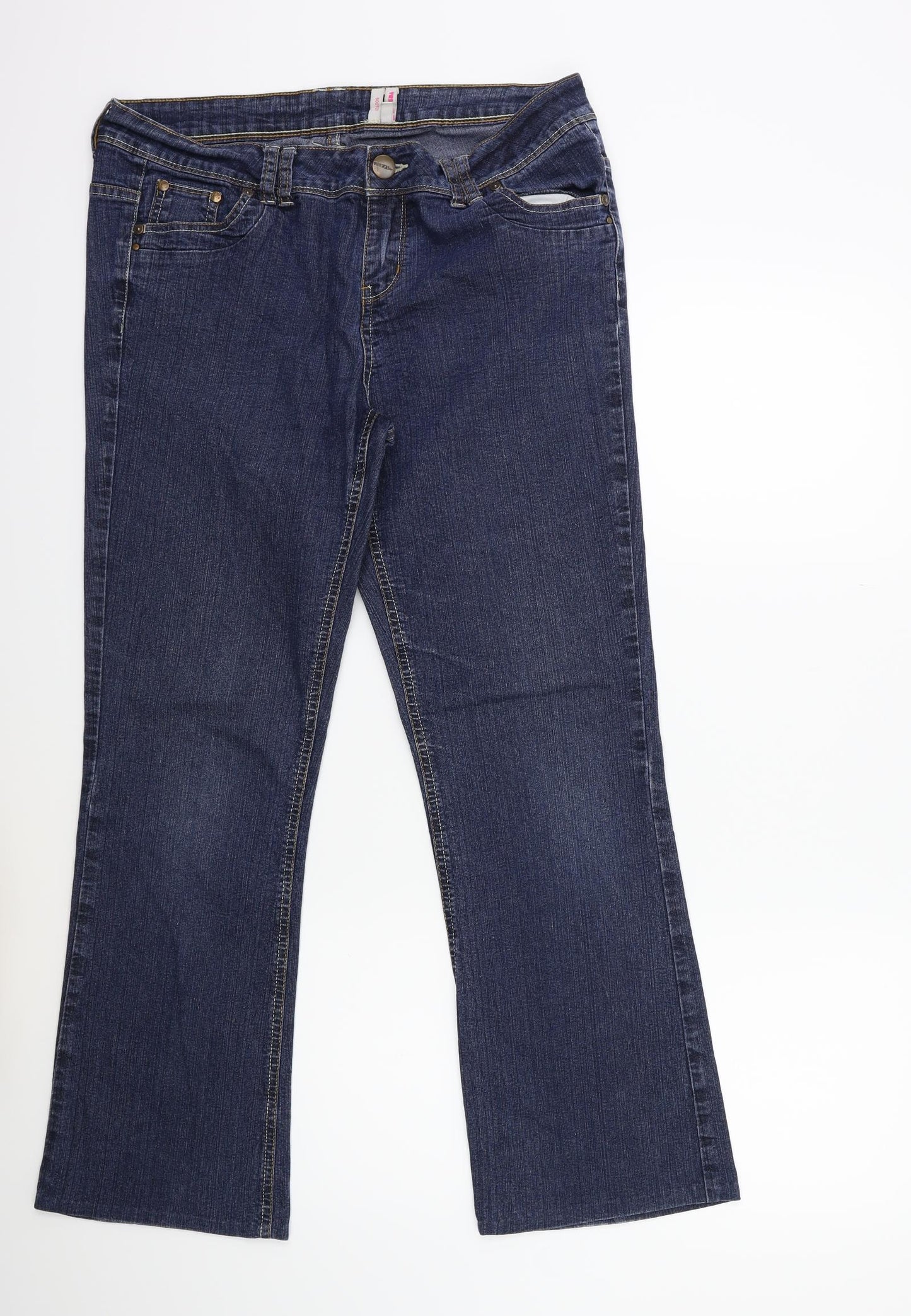 YES YES Womens Blue  Denim Bootcut Jeans Size 16 L28 in