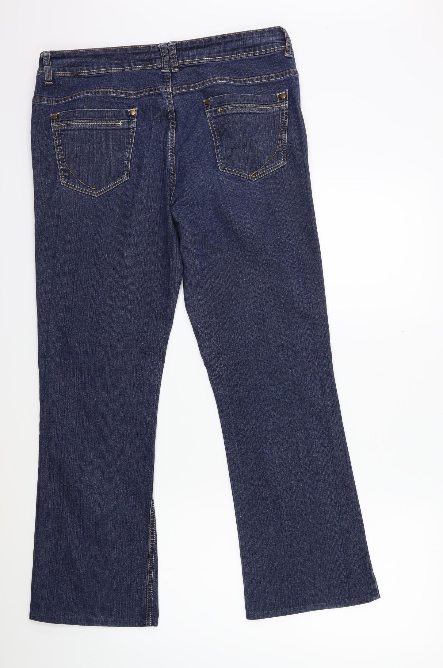 YES YES Womens Blue  Denim Bootcut Jeans Size 16 L28 in