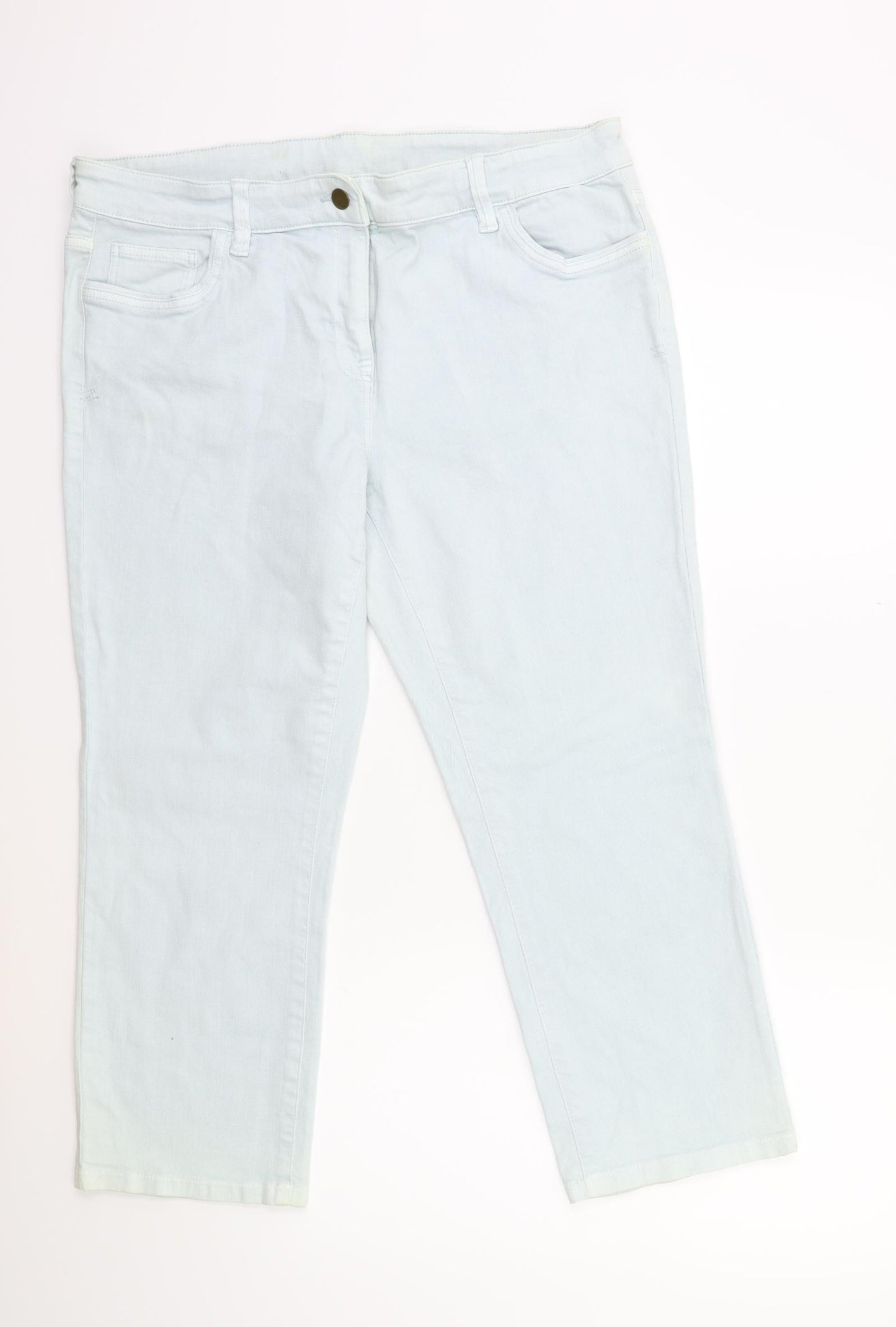 NEXT Womens Blue  Denim Cropped Jeans Size 18 L23 in