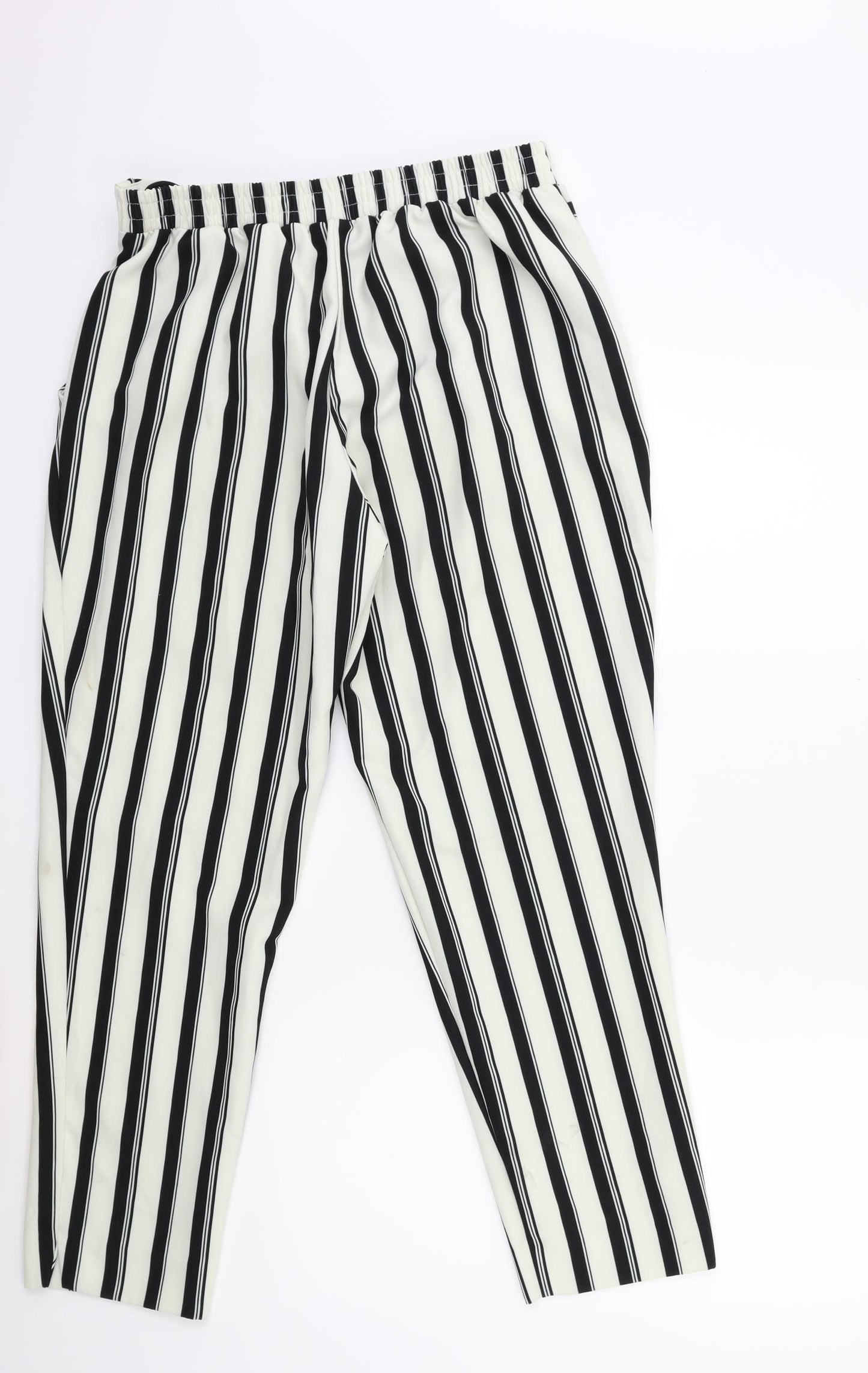 River Island Womens Beige Striped  Trousers  Size 14 L27 in