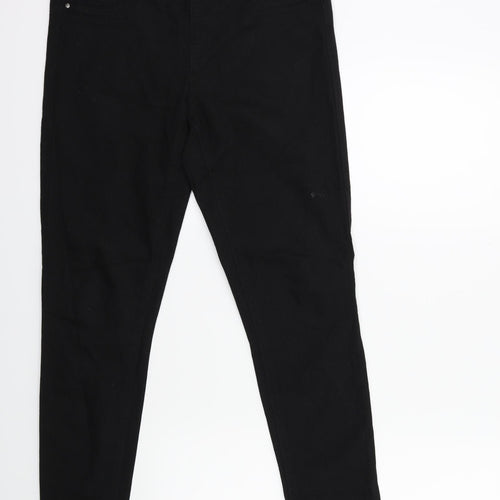 Denim & Co. Womens Black  Denim Jegging Jeans Size 12 L28 in