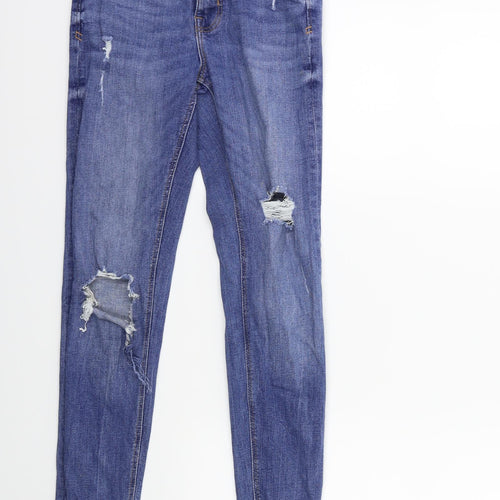Denim & Co. Womens Blue  Denim Skinny Jeans Size 8 L28 in