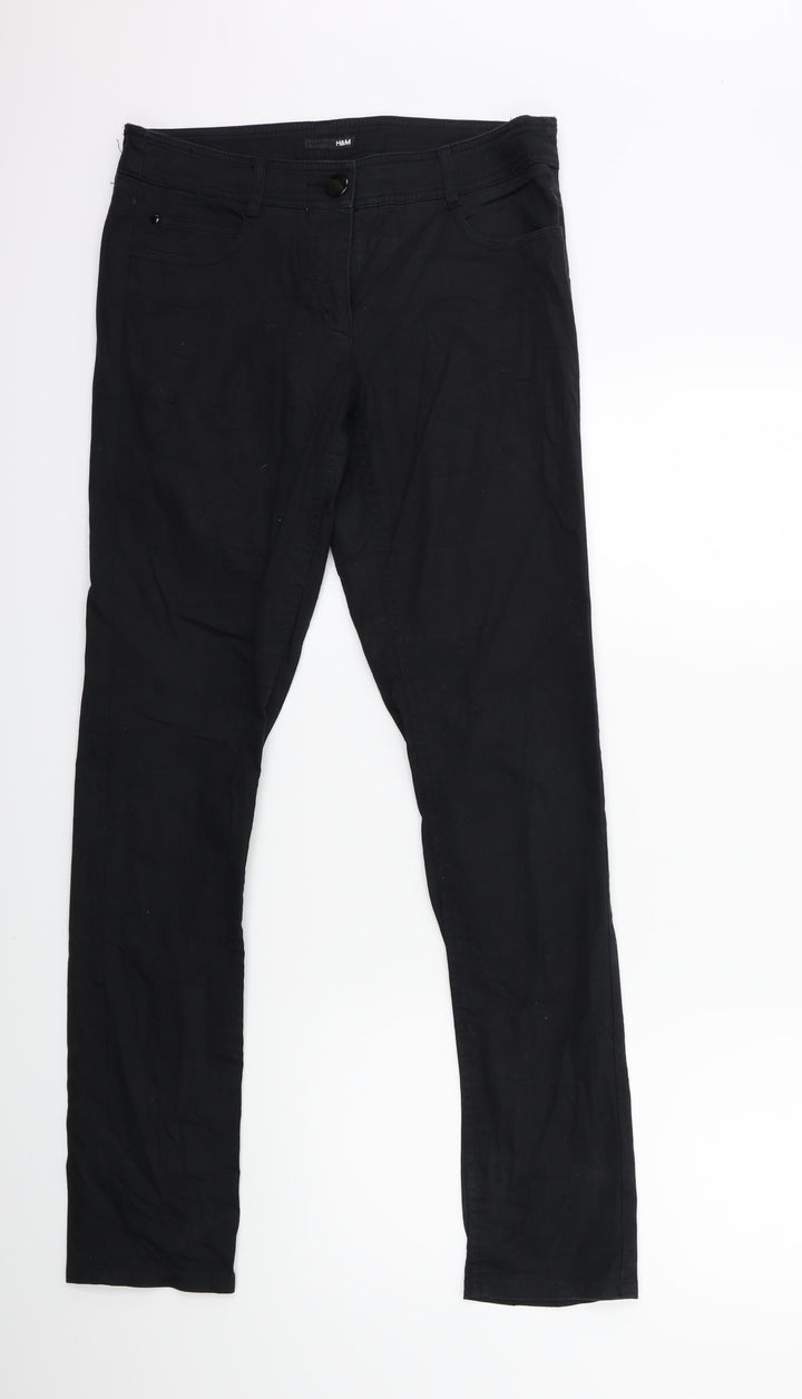 H&M Womens Black  Denim Skinny Jeans Size 30 in L30 in