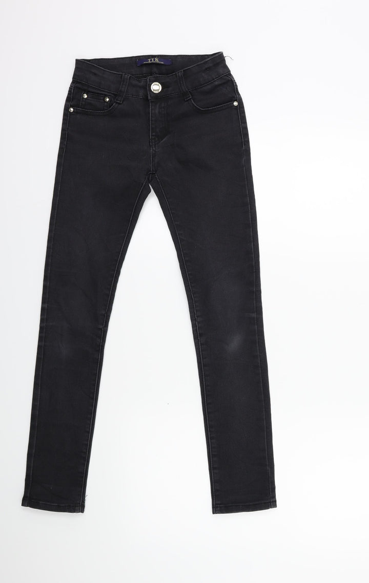 TYK Womens Black Denim Skinny Jeans Size 23 in L27 in