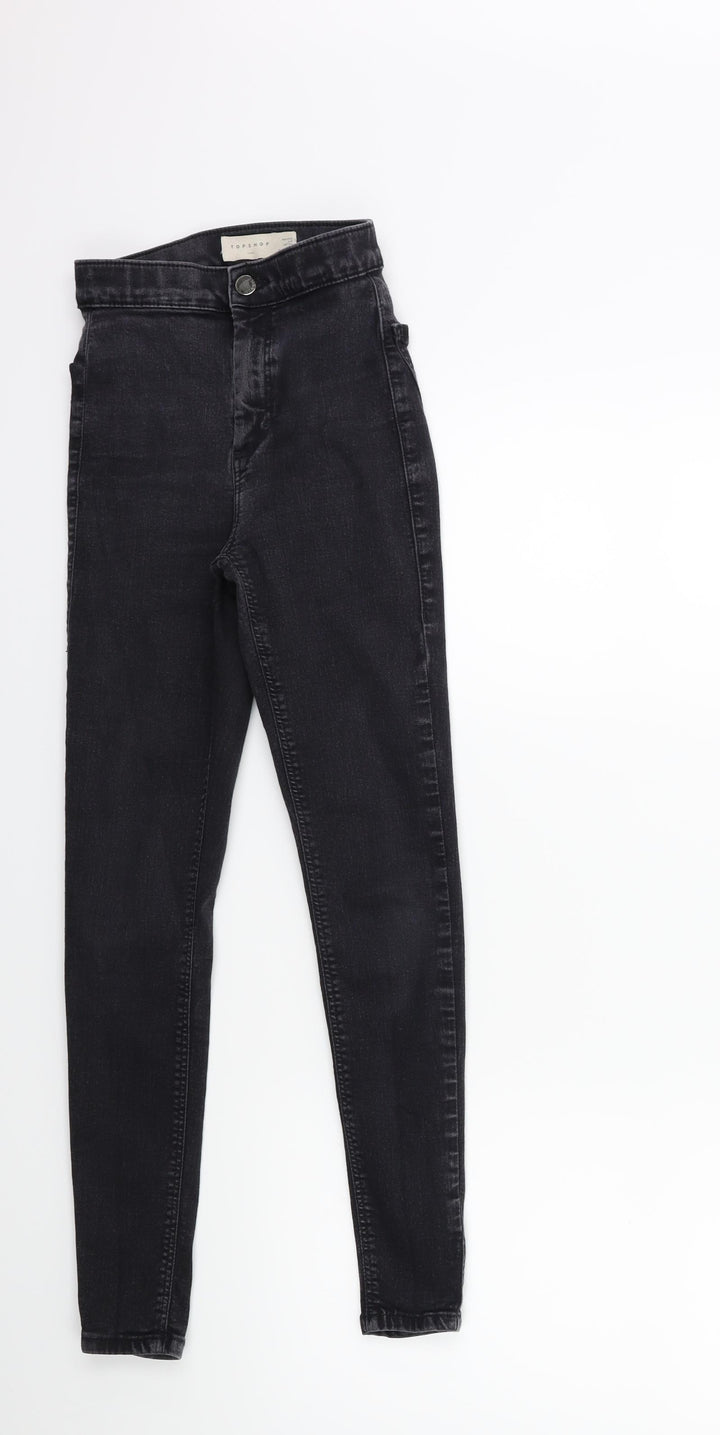 Topshop Womens Black Denim Skinny Jeans Size 26 in L30 in