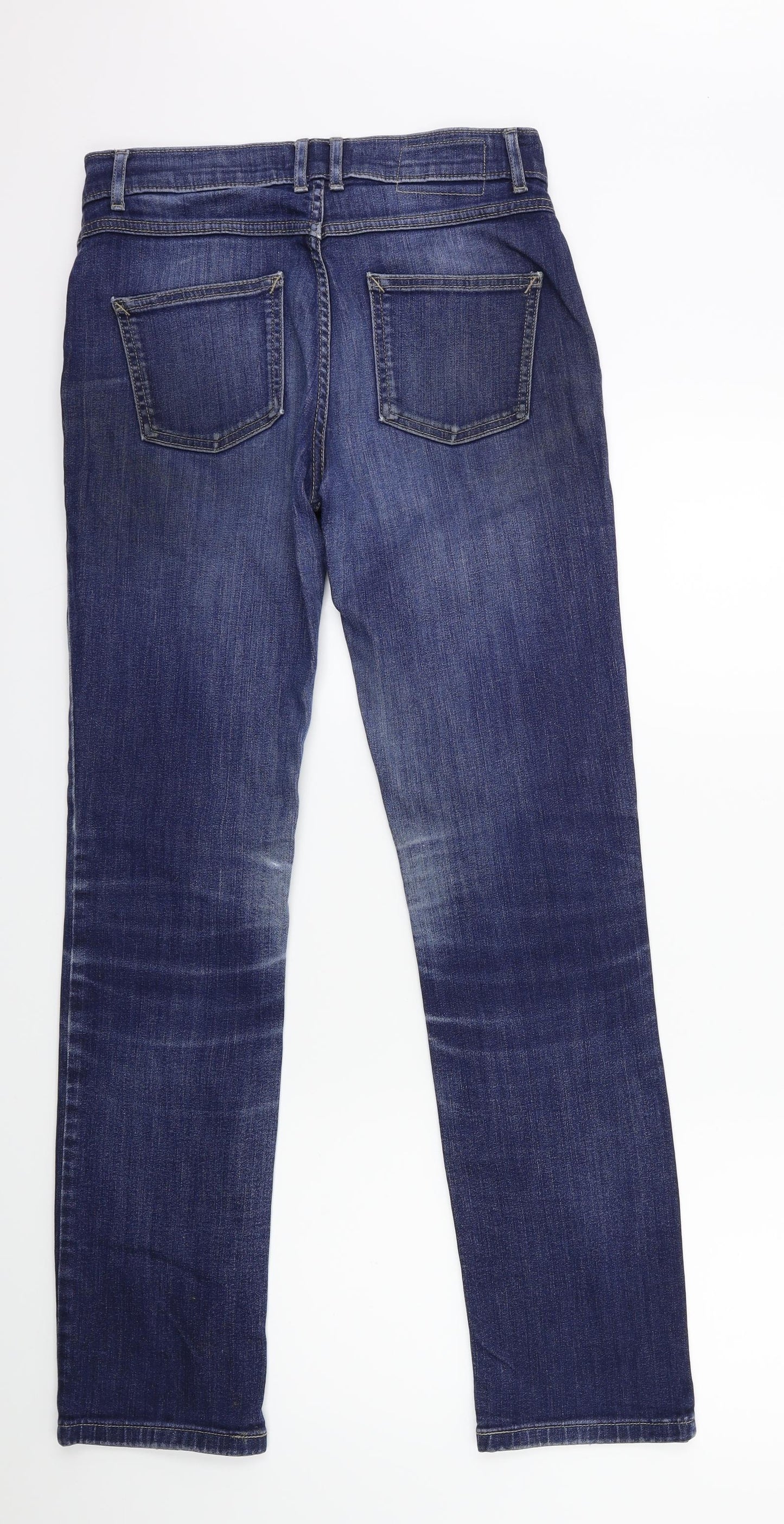Marks and Spencer Womens Blue  Denim Straight Jeans Size 10 L30 in