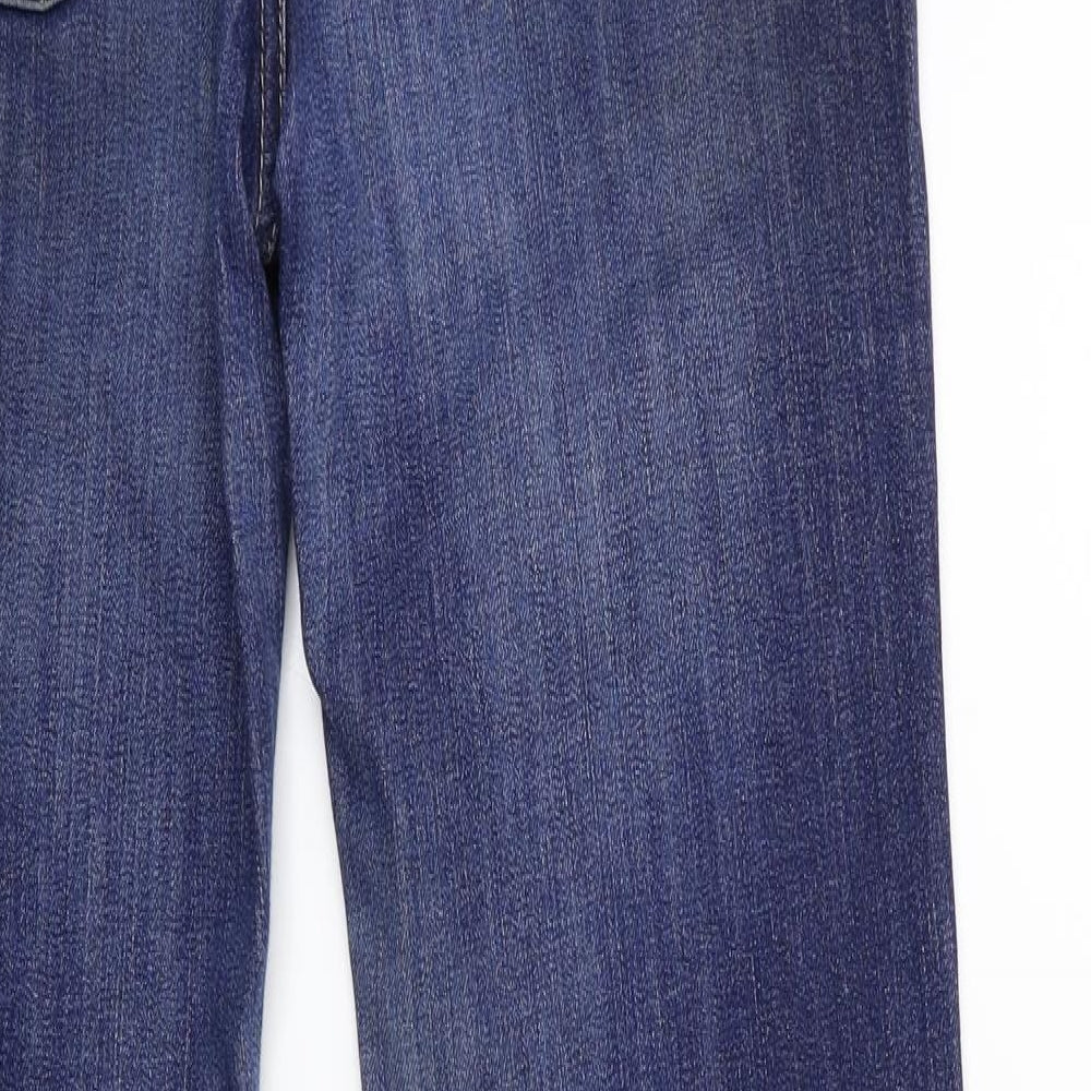 Marks and Spencer Womens Blue  Denim Straight Jeans Size 10 L30 in